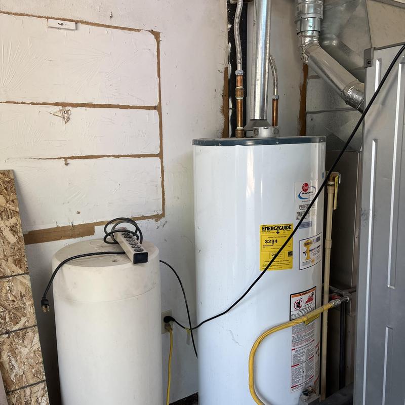 Water heater and softener tank installation setup