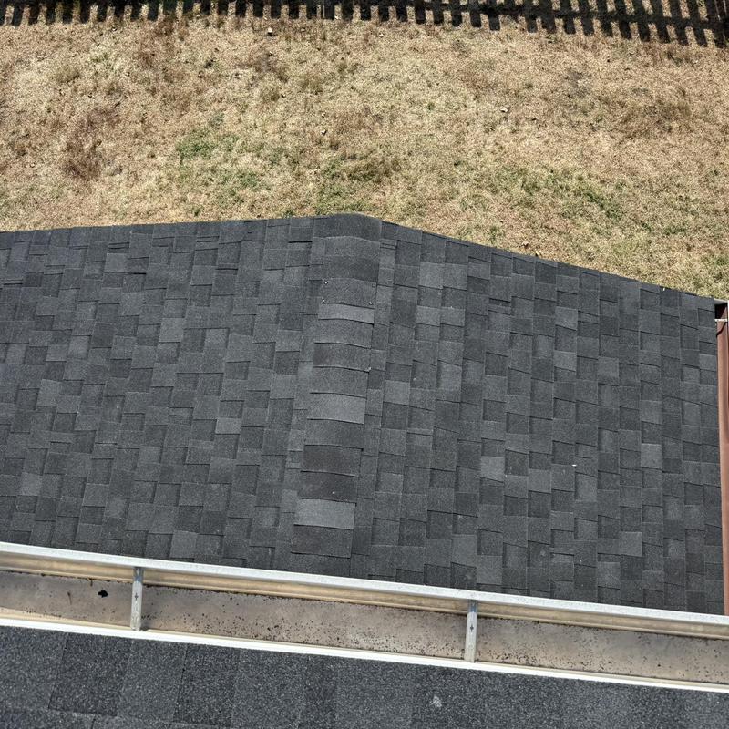 Asphalt shingle roof with aluminum gutters in Lincoln, NE Asphalt shingle roof with aluminum gutters in Lincoln, NE