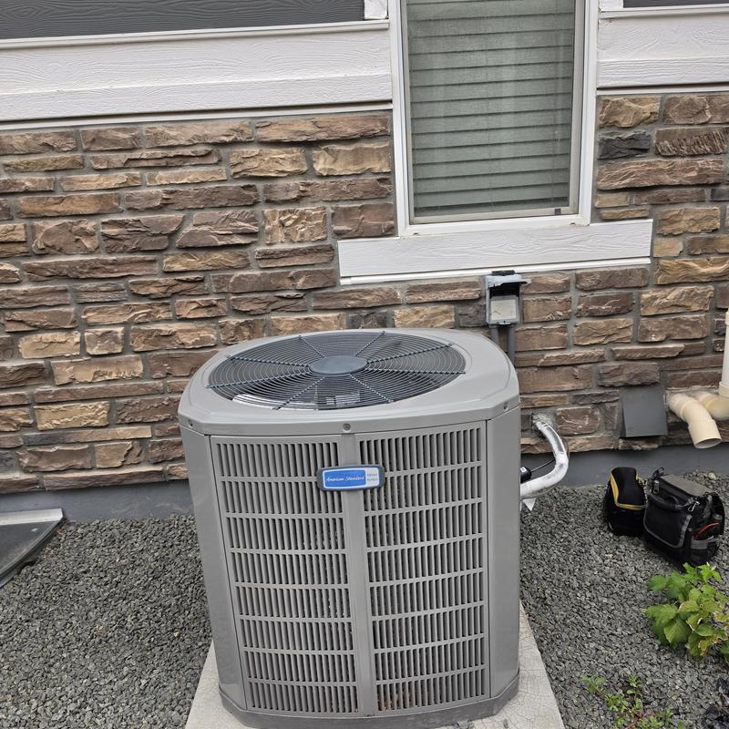 American Standard air conditioner outdoor unit on pad American Standard air conditioner outdoor unit on pad