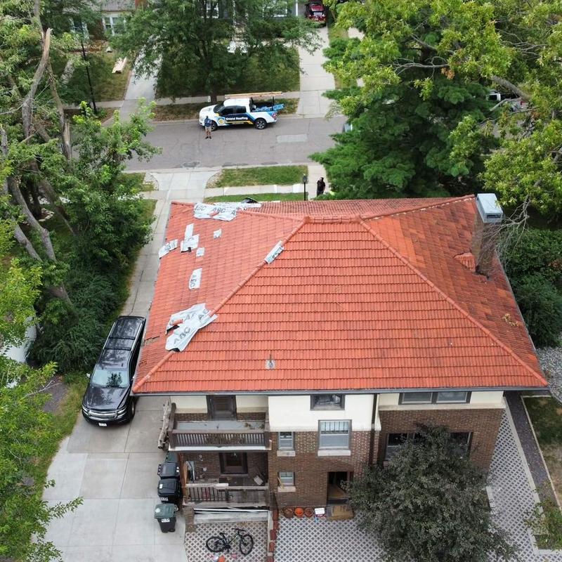 French roof tiles installation on residential home French roof tiles installation on residential home