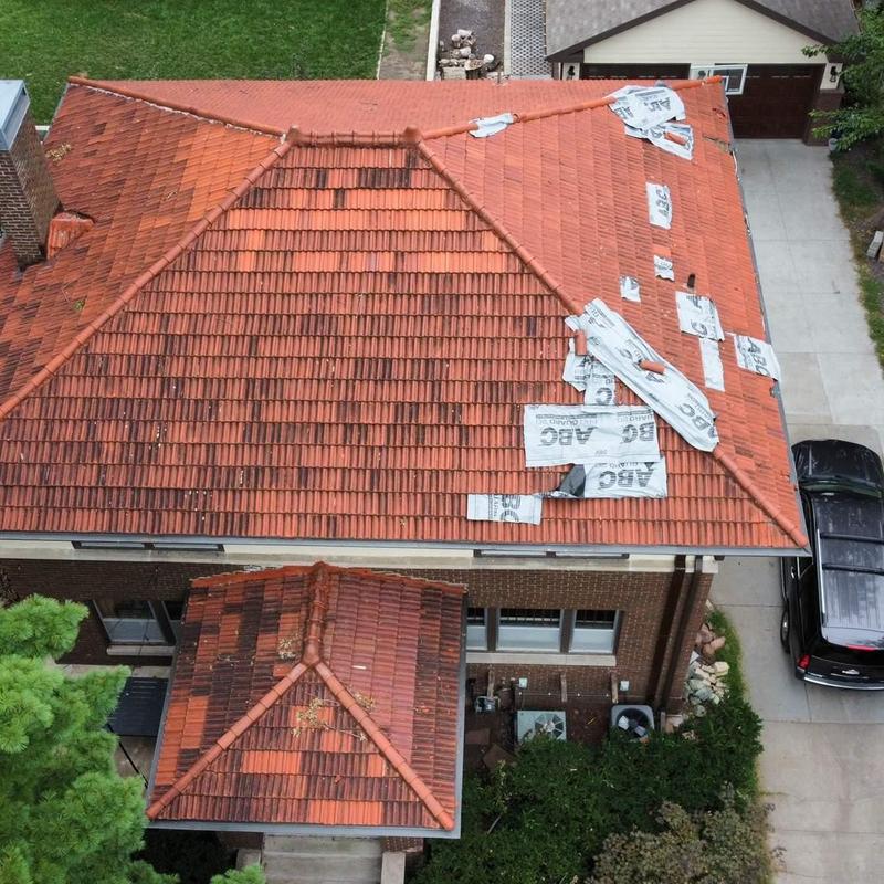 French roof tile installation on residential roof in Lincoln French roof tile installation on residential roof in Lincoln