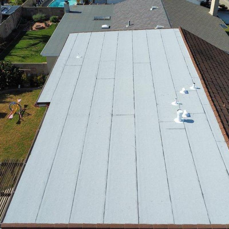 Flat roofing membrane with ventilation pipes in Brea Flat roofing membrane with ventilation pipes in Brea