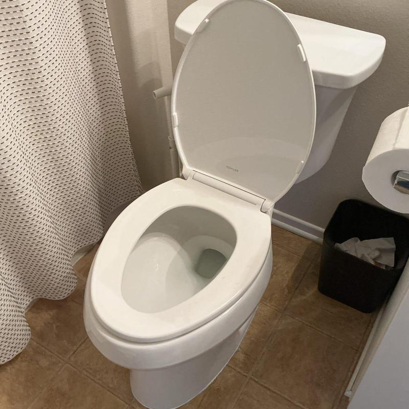 Kohler toilet installation with new wax ring Kohler toilet installation with new wax ring