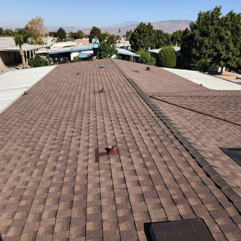 Shingle roof inspection with vents visible in Brea, CA Shingle roof inspection with vents visible in Brea, CA
