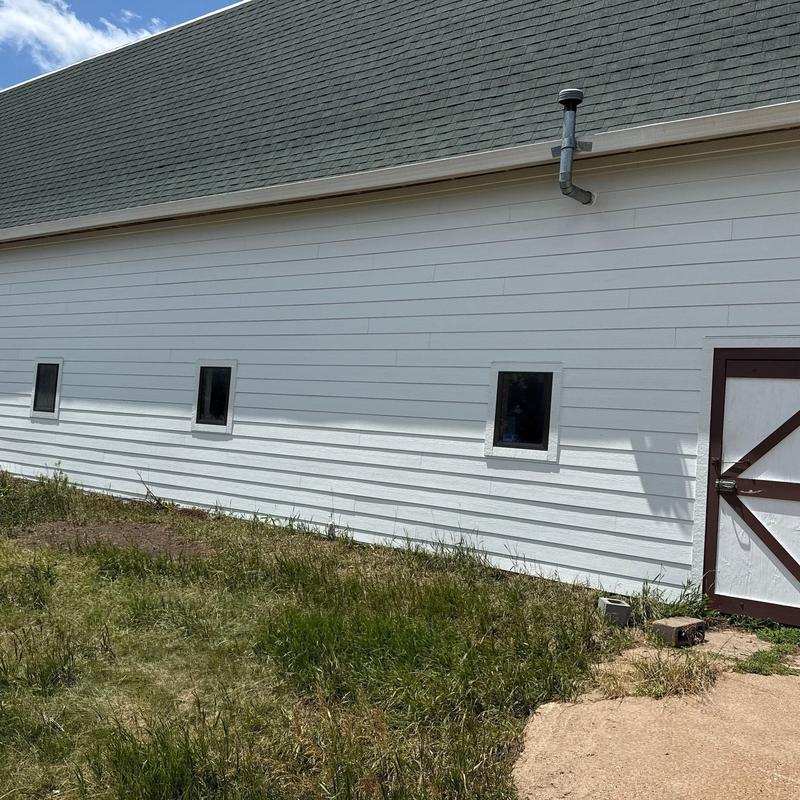 James Hardie Cedarmill Lap Siding on barn exterior James Hardie Cedarmill Lap Siding on barn exterior