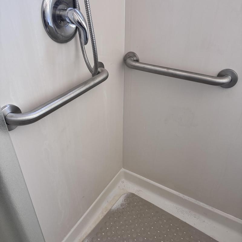 Moen shower grab bars installed for stability Moen shower grab bars installed for stability