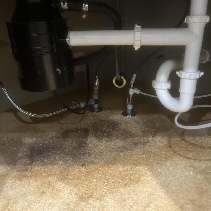 Under-sink water expansion piping and drain system