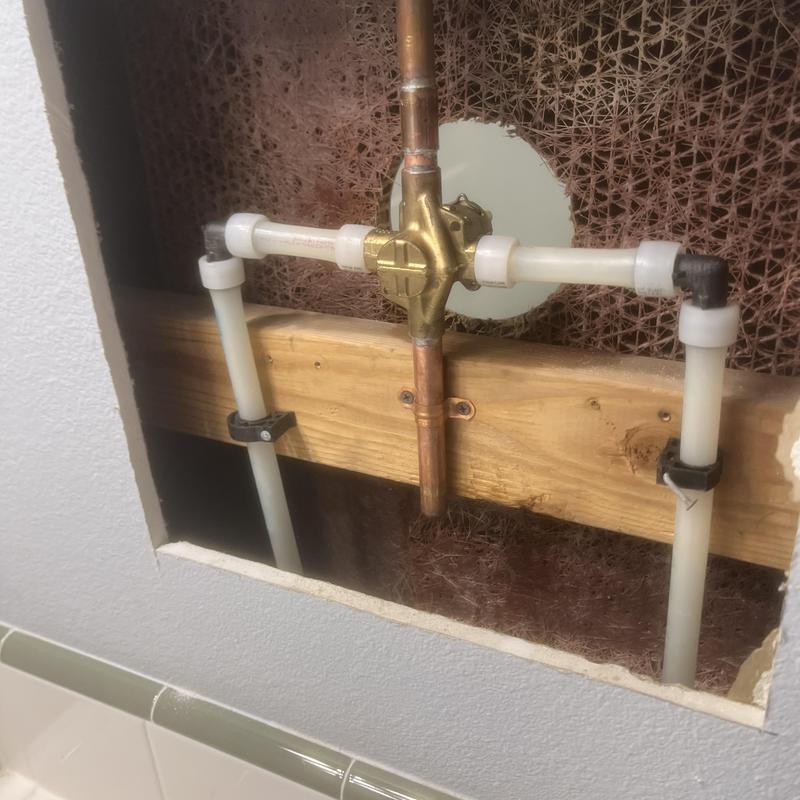 Expansion piping water system with new fittings installation