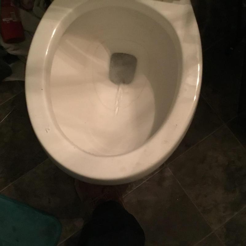 Toilet bowl flushing with clear water flow Toilet bowl flushing with clear water flow