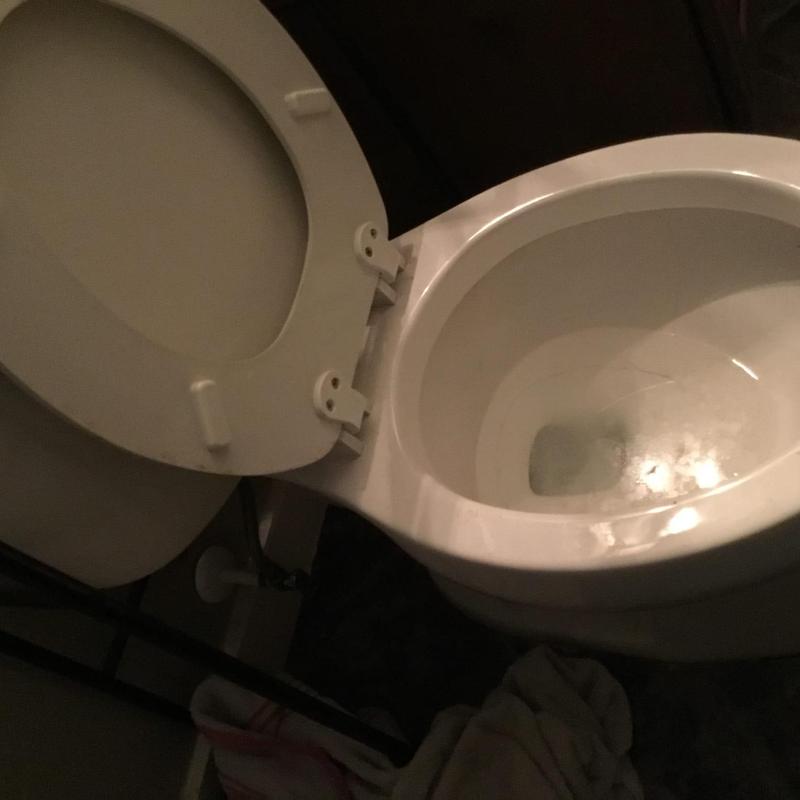 Toilet bowl auger clearing slow flushing blockage Toilet bowl auger clearing slow flushing blockage