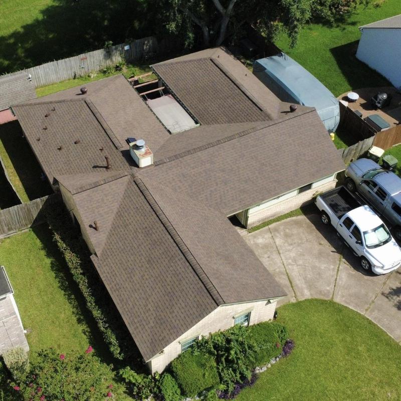 Architectural shingle roof replacement on residential home