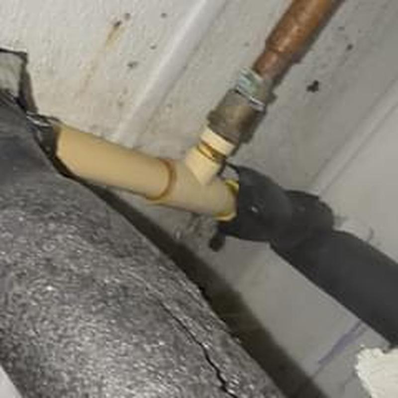 CPVC pipe section with PRV valve and hammer arrestor CPVC pipe section with PRV valve and hammer arrestor