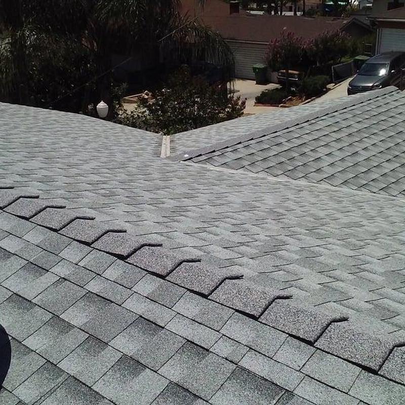 Shingle roof installation with ridge cap in Garden Grove Shingle roof installation with ridge cap in Garden Grove