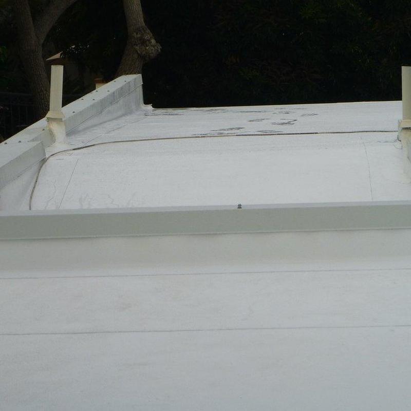 Flat roof membrane with seals and flashing details Flat roof membrane with seals and flashing details
