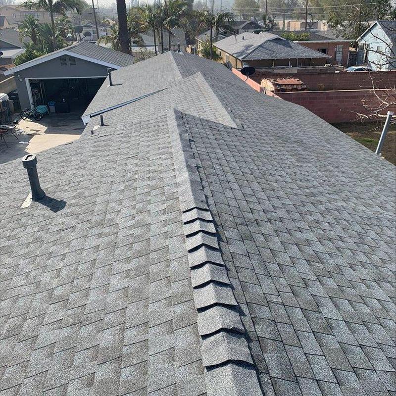 Shingle roof with ridge cap in Bellatrix Irvine CA Shingle roof with ridge cap in Bellatrix Irvine CA