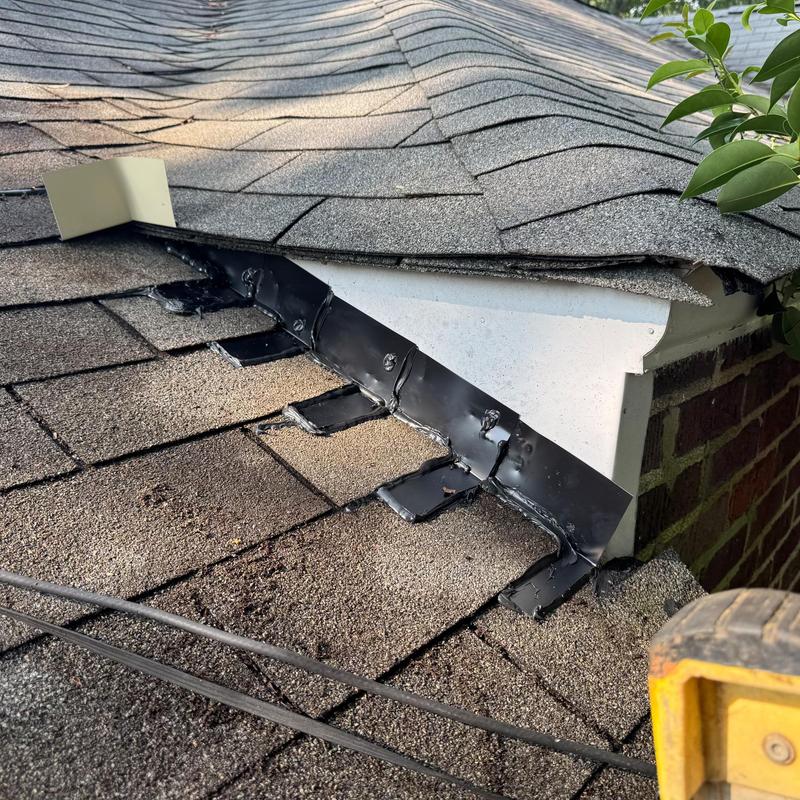 Roof flashing installation along roof transition