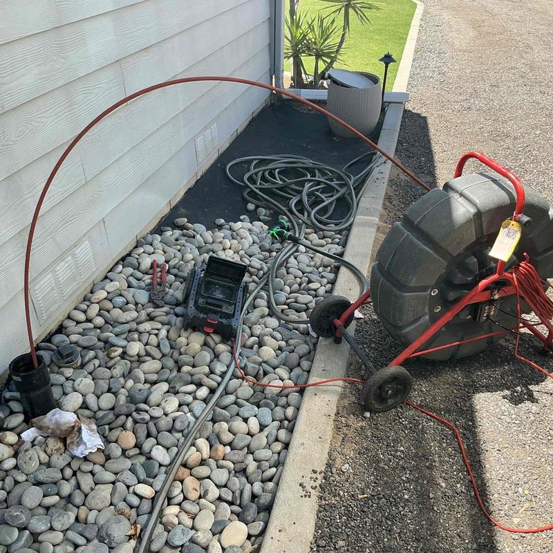 Sewer mainline camera inspection with reel and monitor