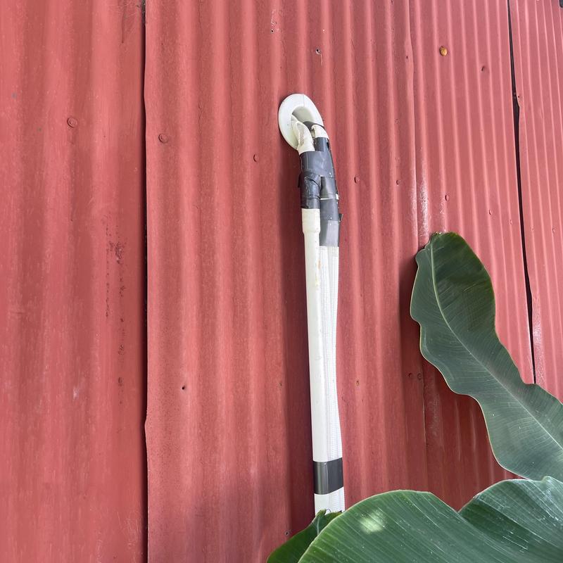 Mini split drain and line set with missing seal