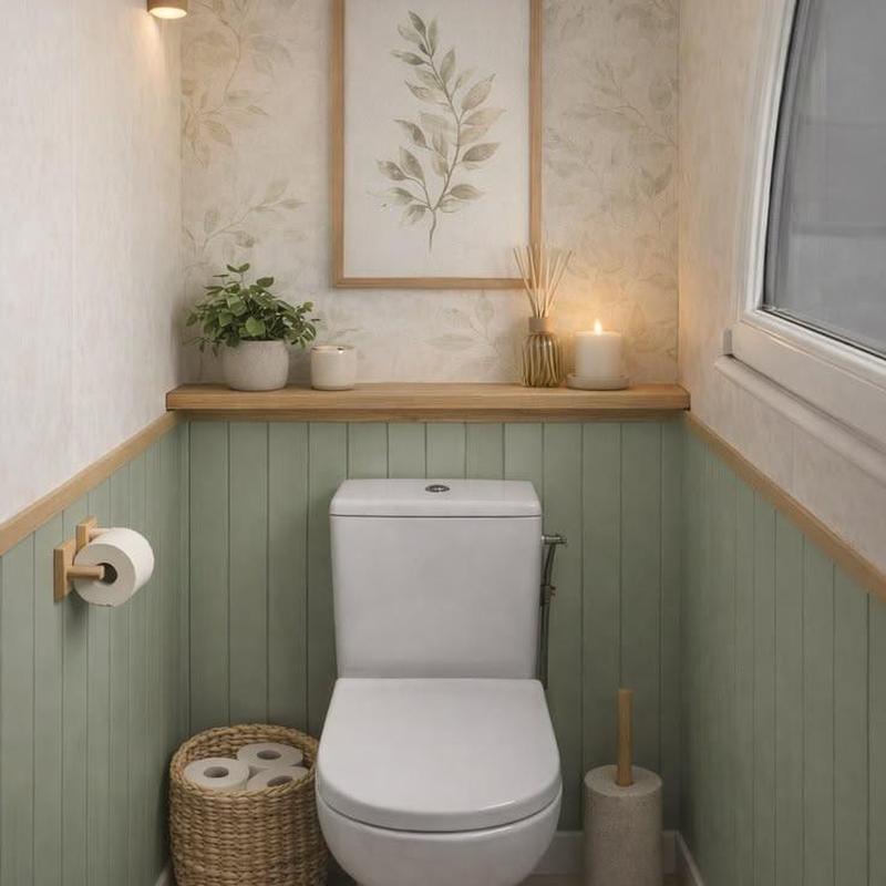Toilet flapper replacement in decorated bathroom Toilet flapper replacement in decorated bathroom