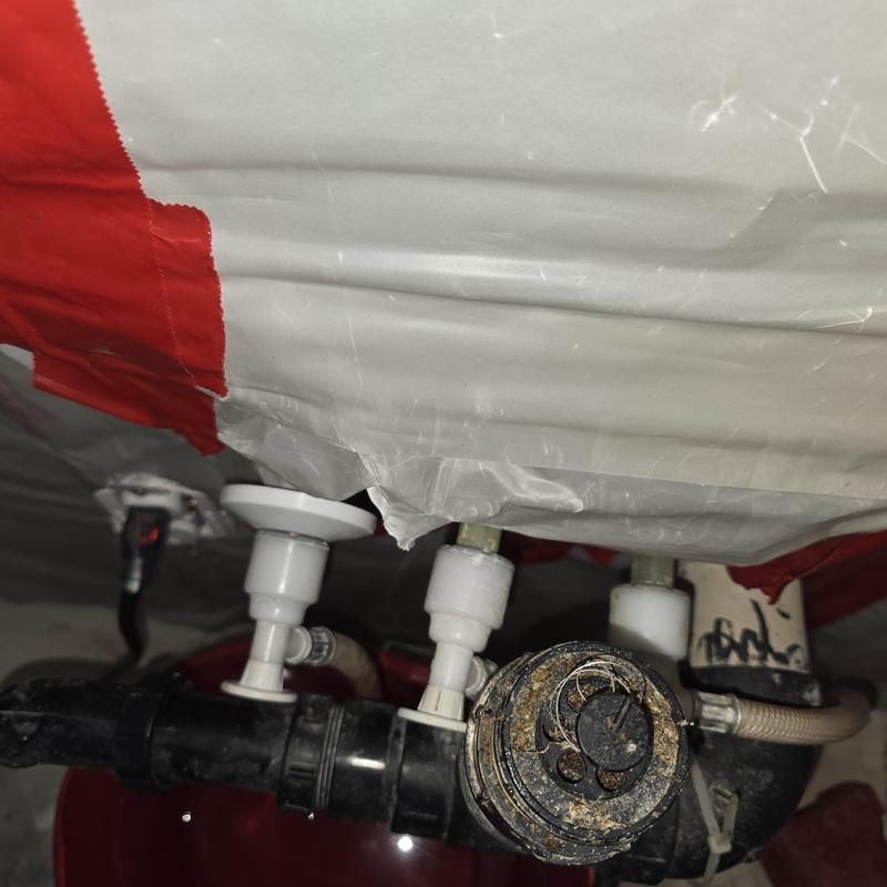 Pex piping with angle stops and sub-outs under sink