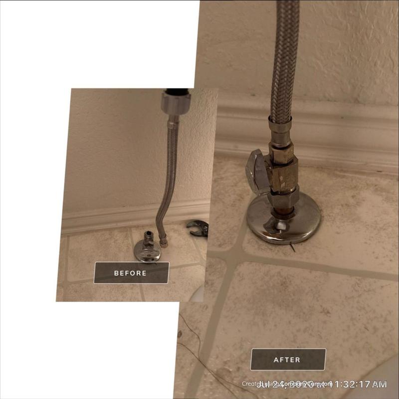 Toilet isolation valve replacement with quarter-turn shutoff