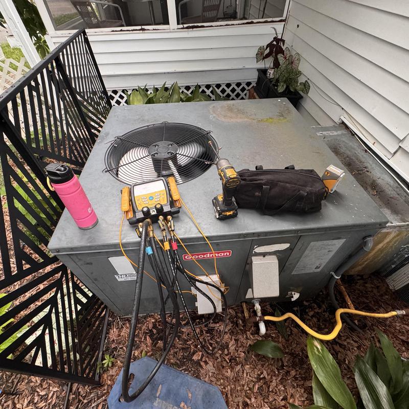 Gas furnace package unit with diagnostic tools and drill