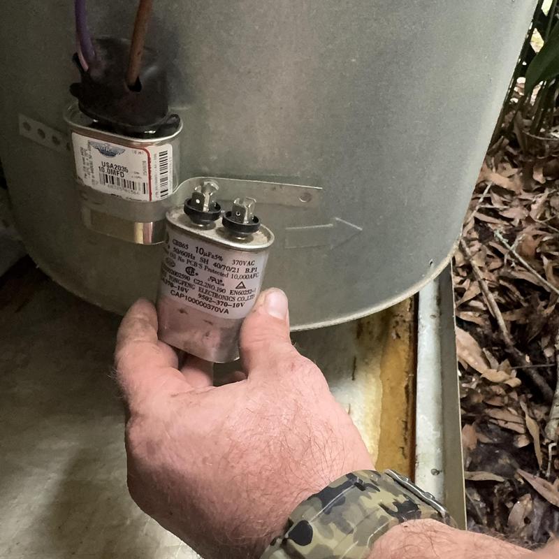 Gas furnace capacitor replacement in package unit