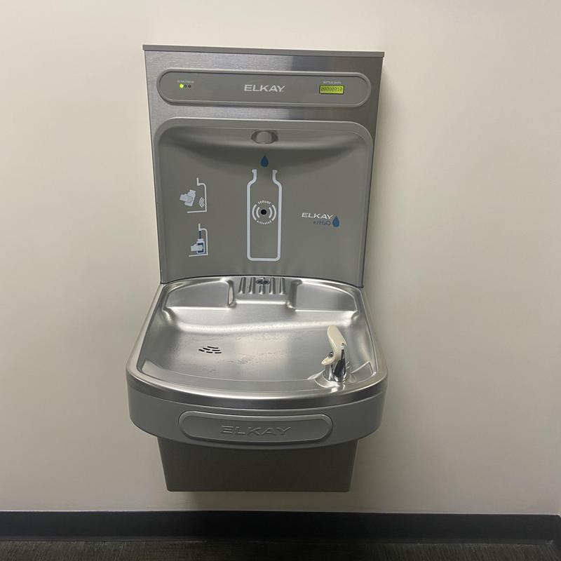 Elkay drinking water fountain installation in wall Elkay drinking water fountain installation in wall