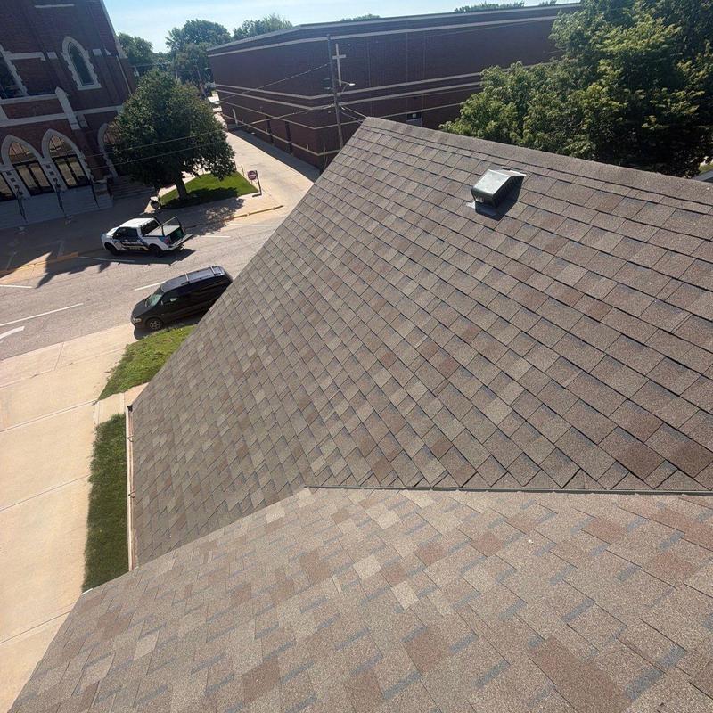 Asphalt shingle roof inspection with ventilation vent Asphalt shingle roof inspection with ventilation vent
