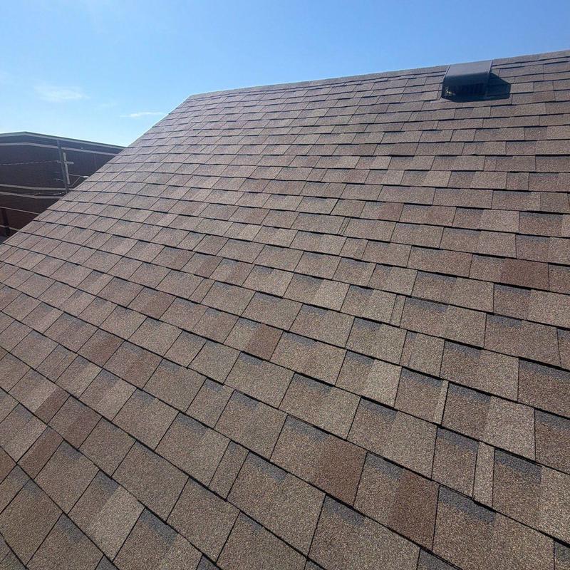 Asphalt shingle roof with vent inspected, no damage found Asphalt shingle roof with vent inspected, no damage found