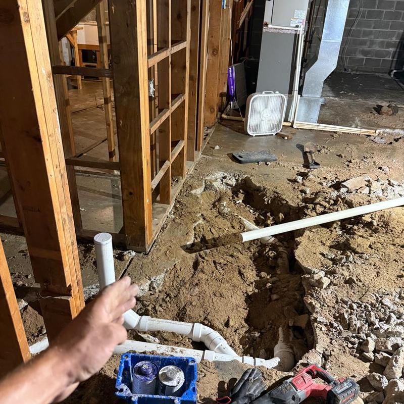 Underground plumbing pipes rough-in in basement remodel Underground plumbing pipes rough-in in basement remodel