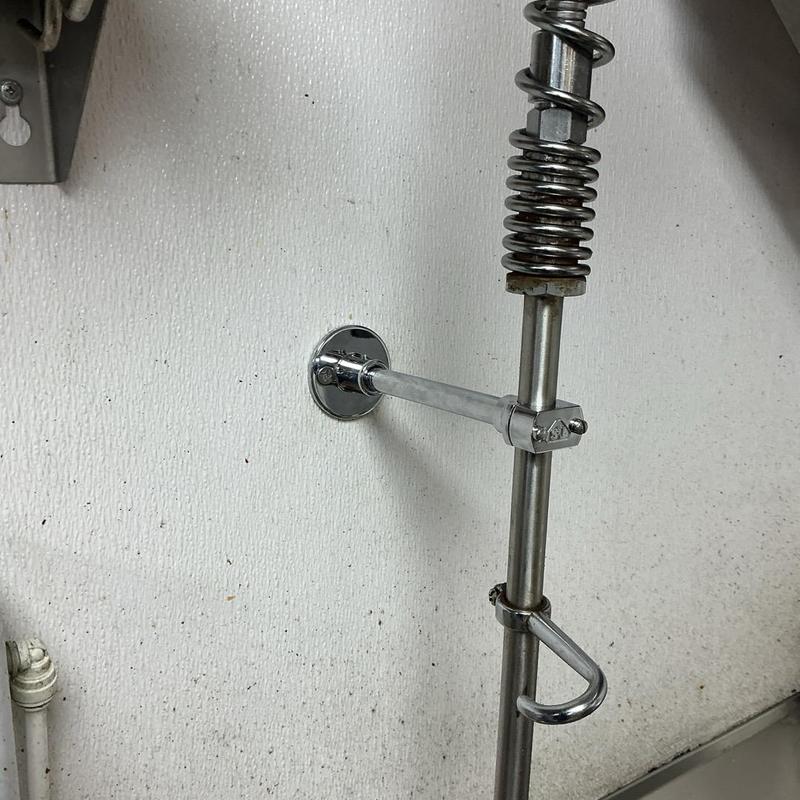 Pulldown sprayer wall mount with new 2x4 backing Pulldown sprayer wall mount with new 2x4 backing