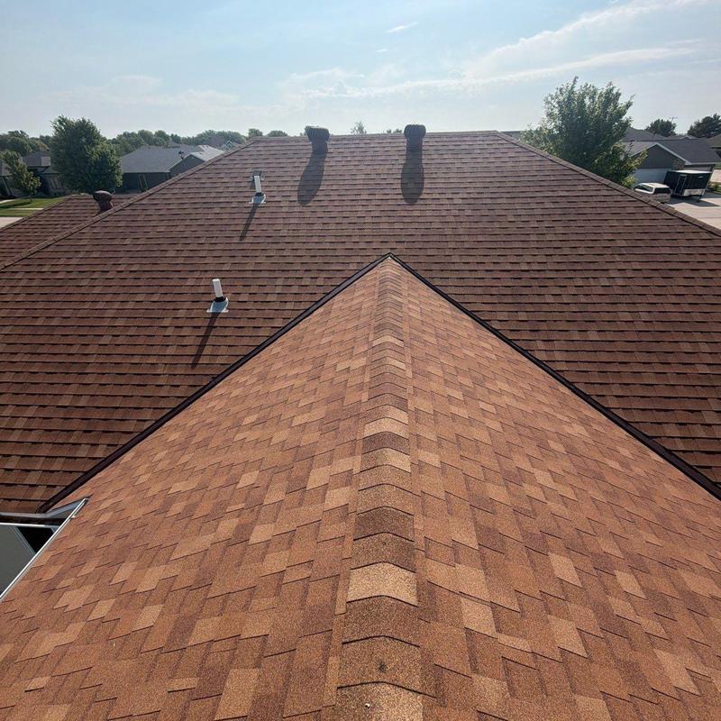Asphalt shingle roof with vents and chimneys inspection Asphalt shingle roof with vents and chimneys inspection