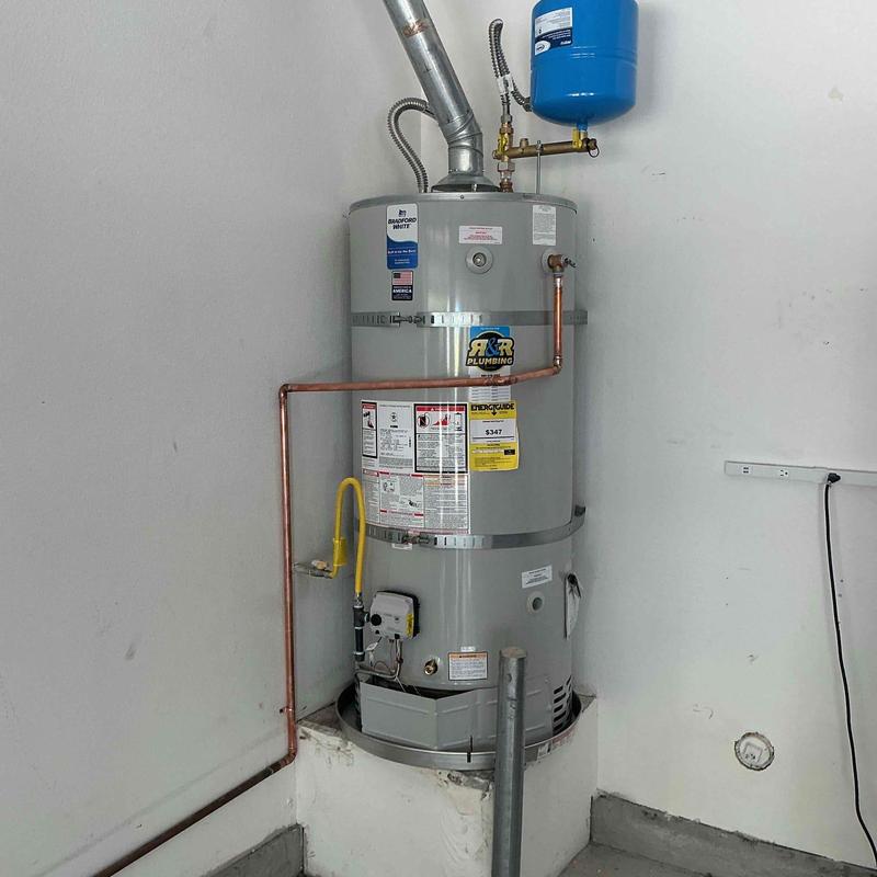 75-gallon water heater with copper piping and expansion tank 75-gallon water heater with copper piping and expansion tank