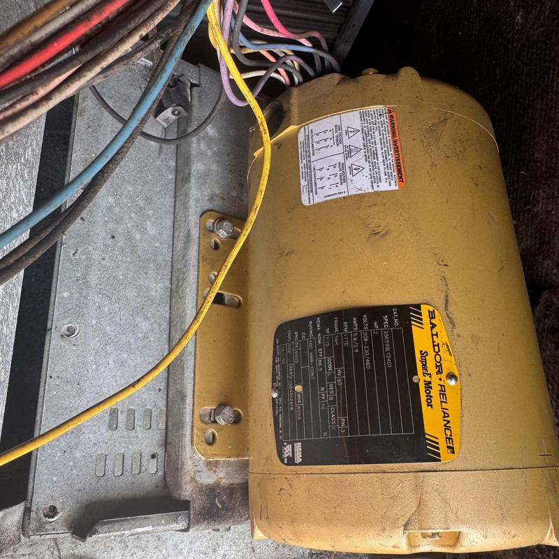 Compressor motor and wiring in RTU system