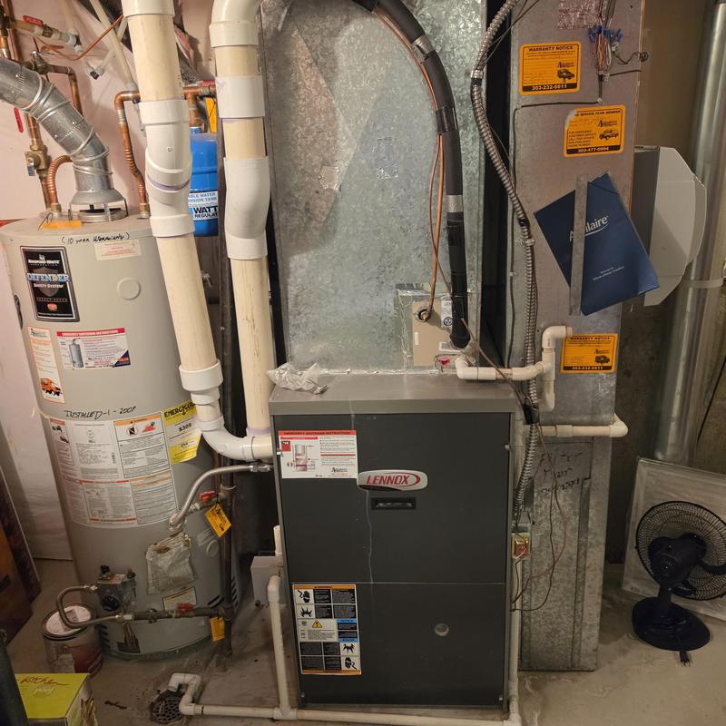 Lennox air conditioner drain line with P trap installation Lennox air conditioner drain line with P trap installation