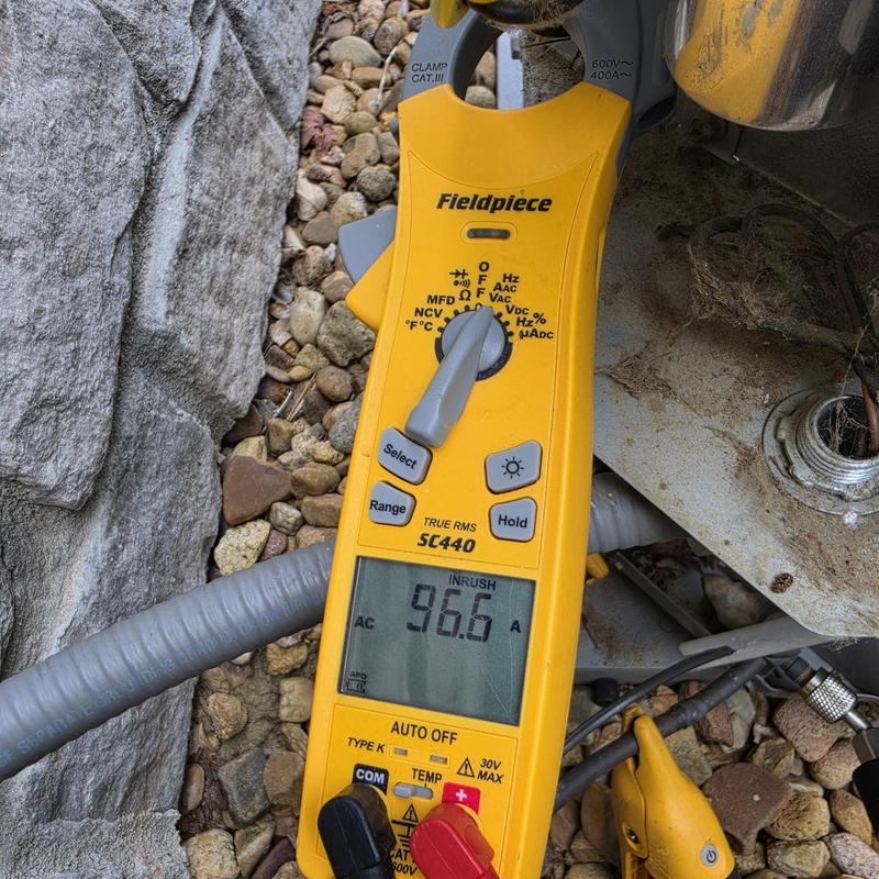 Carrier AC amp draw measurement with clamp meter Carrier AC amp draw measurement with clamp meter