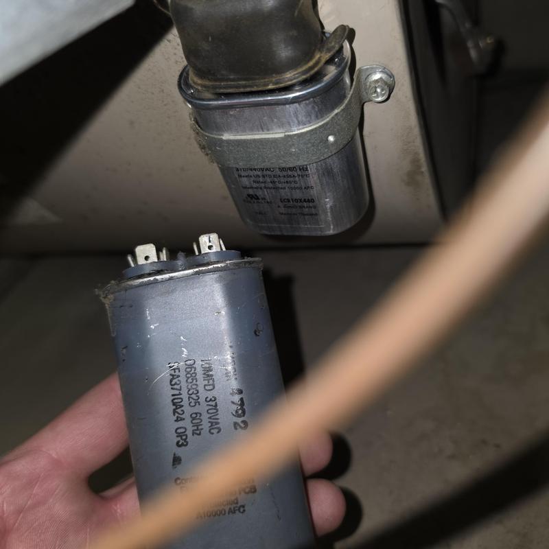 Voltage absorption capacitor replacement on Amana furnace Voltage absorption capacitor replacement on Amana furnace