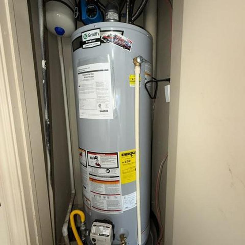 AO Smith 50-gallon natural gas water heater installation