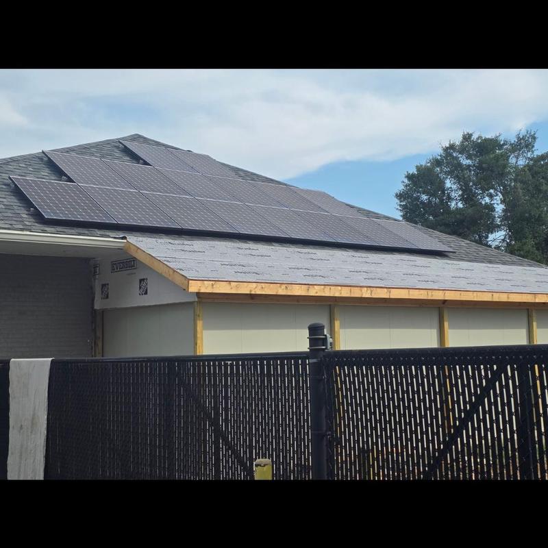 Solar panel installation on roofing with new roof system
