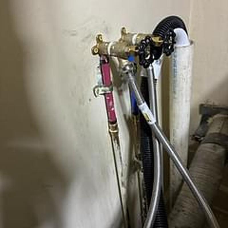 Washing machine hot and cold boiler drains replacement