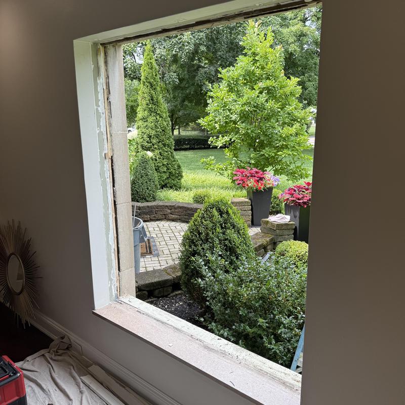 Andersen window frame installation in Bexley, Ohio Andersen window frame installation in Bexley, Ohio