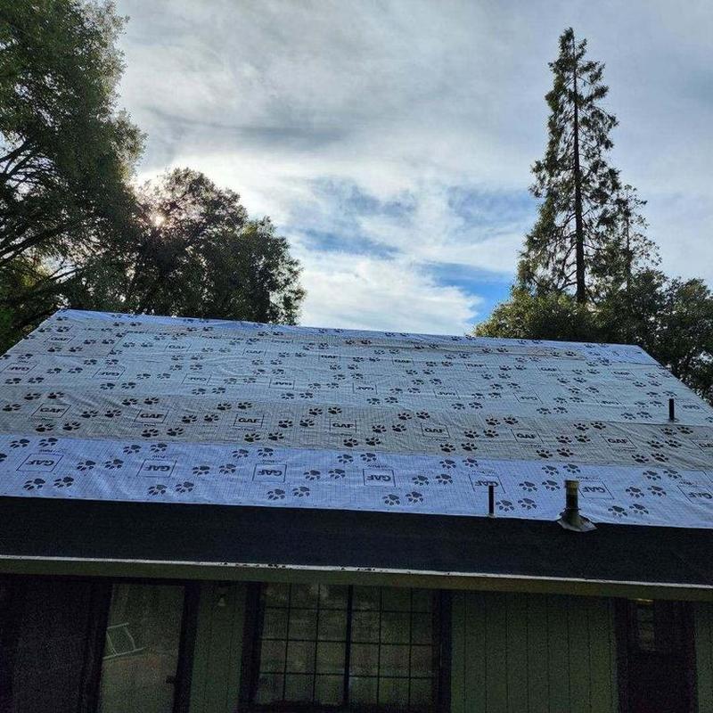 GAF roofing underlayment on residential roof in Sonora CA