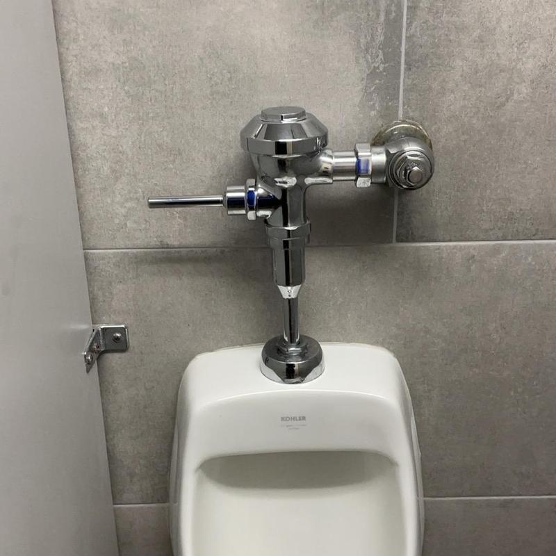 Urinal flush valve and diaphragm installed and adjusted Urinal flush valve and diaphragm installed and adjusted