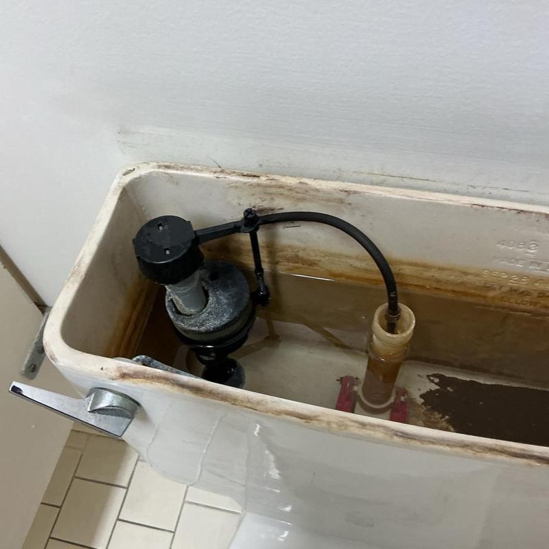 Toilet fill valve and flush valve inside tank Toilet fill valve and flush valve inside tank