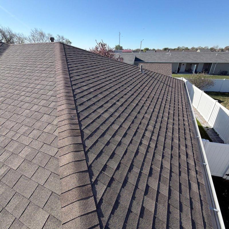 Asphalt shingle roof with ridge vent inspection Asphalt shingle roof with ridge vent inspection