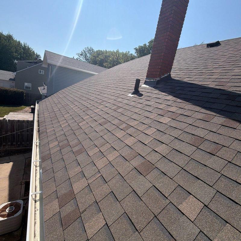 Asphalt shingle roof with chimney and vents inspection Asphalt shingle roof with chimney and vents inspection
