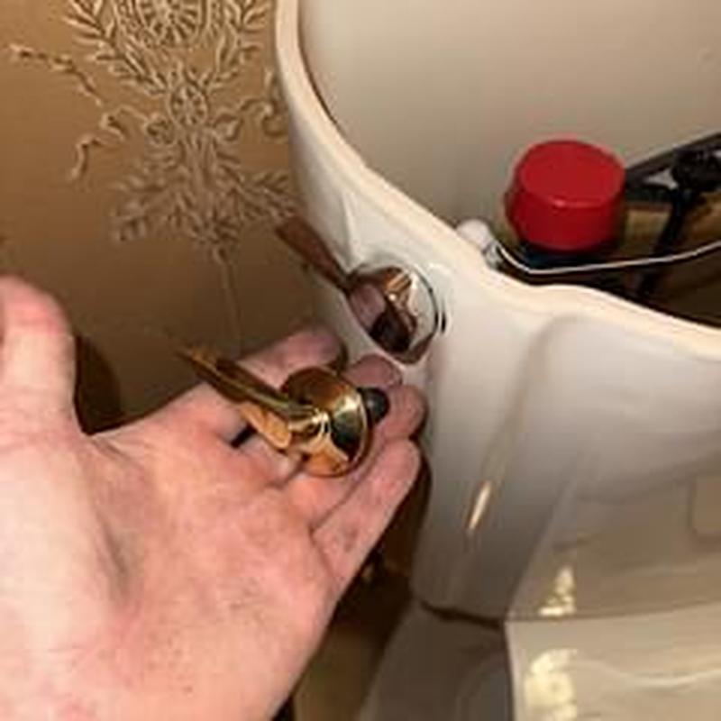 Toilet handle replacement with new flush lever Toilet handle replacement with new flush lever