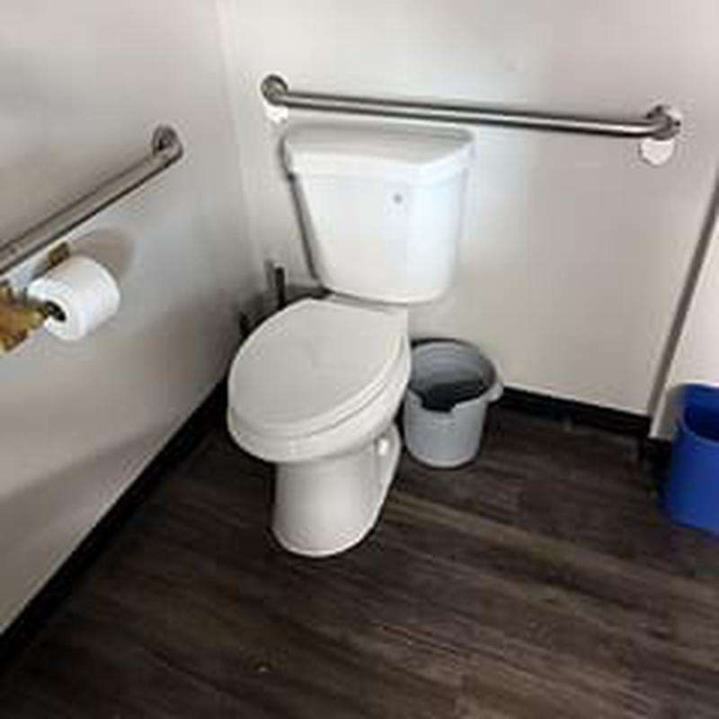 Toilet installation with new wax ring and supply line Toilet installation with new wax ring and supply line