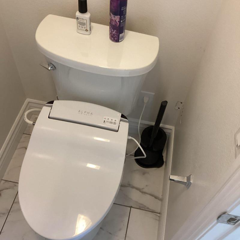 Toilet flange with new secure replacement installed Toilet flange with new secure replacement installed